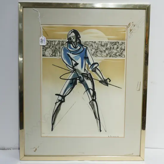 ROGER HEBBELINEK COLOURED ETCHING 15/150 440 X 320 MM
