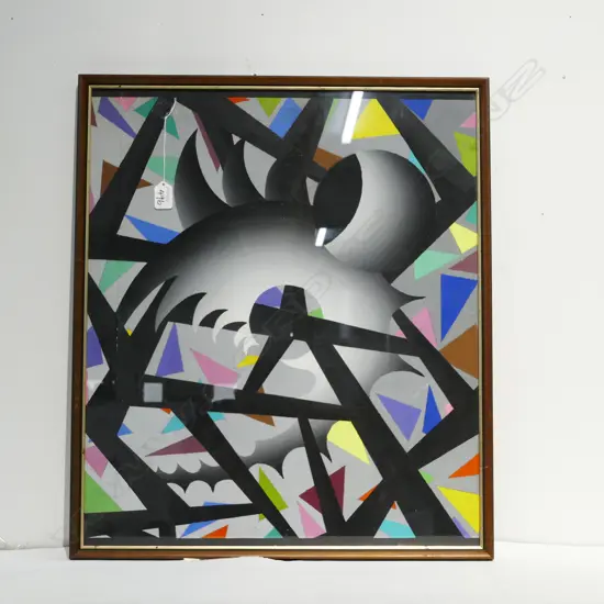 LLOYD JAMES HILLYER FRAMED GEOMETRIC STUDY 610 X 520 MM