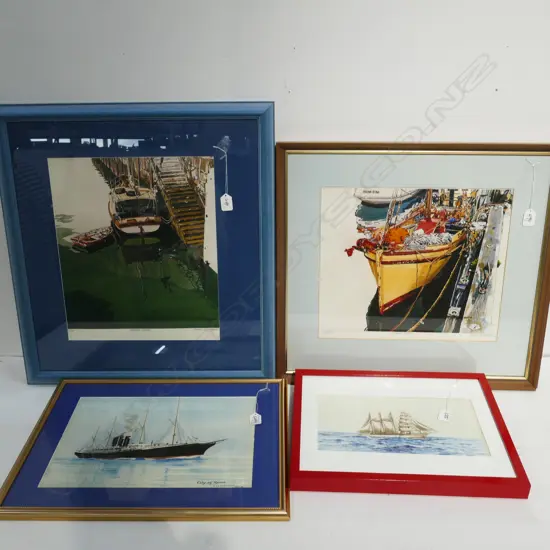 2 JAMES NEUMAN PRINTS WITH 2 MARITIME W/COLOURS