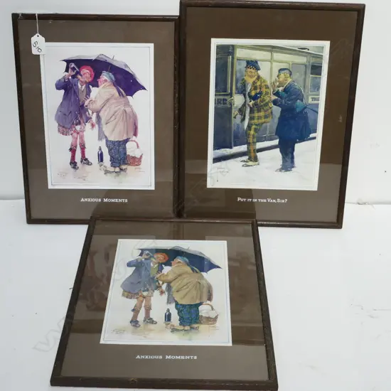 3 PRINTS 'ANXIOUS MOMENTS' AND 'PUT IT IN THE VAN, SIR?' 
