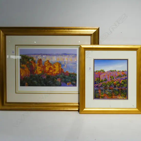 SIGNED PRINT BY LOUIS DA ZAZZA 830 X 680 MM + ONE SMALLER