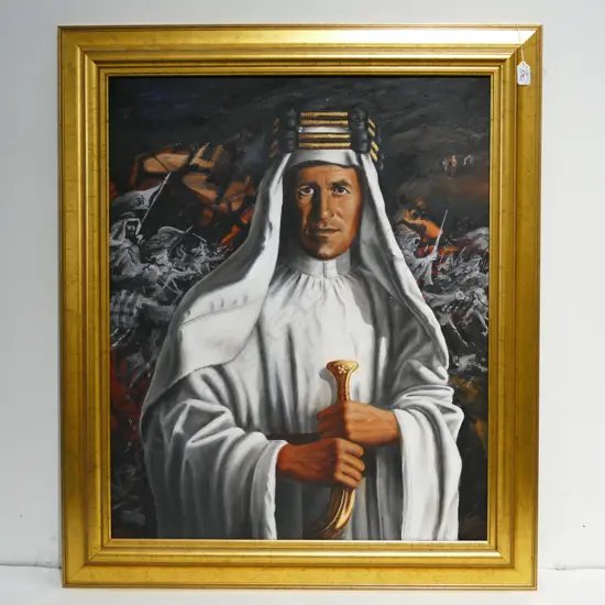 OIL PANTING OF AN ARABIAN MAN 920 X 760 MM