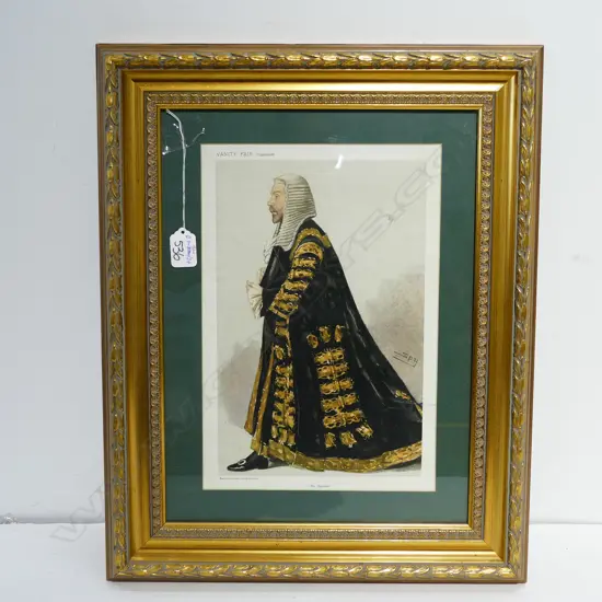 FRAMED VANITY FAIR PRINT BY SPY H 500 MM