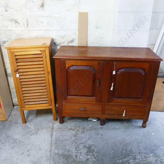 SIDEBOARD + PINE FOOD SAFE