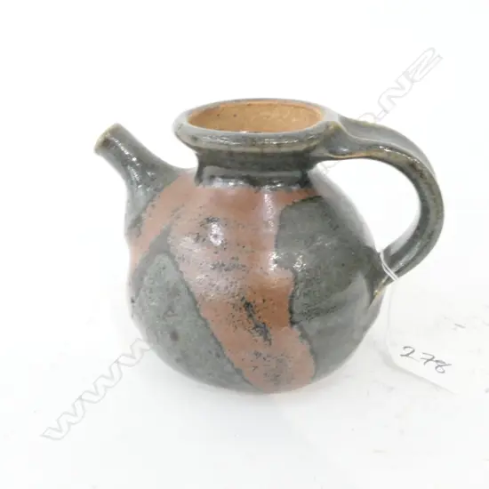 A VAN DER PUTTEN CERAMIC JUG LID MISSING H 100 MM