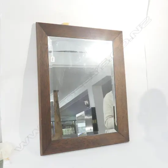 OAK FRAMED BEVELLE MIRROR 770 X 600mmD MI