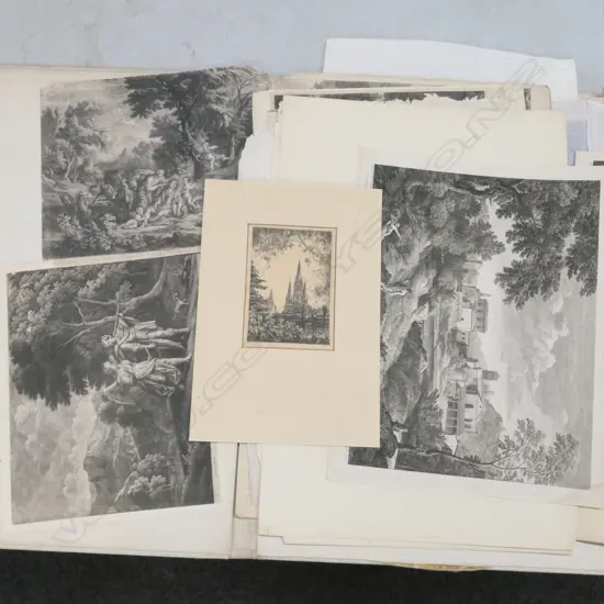 FOLDER OF GEORGIAN AND LATER ENGERAVINGS