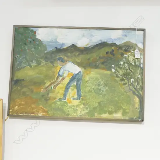 ANNA CASELBERG UNTITLED OIL (IN THE GARDEN)  H. 360 W. 530MM