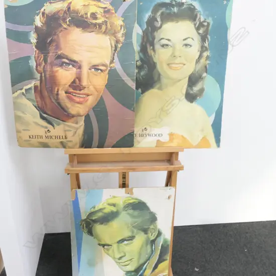 3 VINTAGE POSTERS BY C ESSELON OF ANNE HAYWOOD,DAVID MCCALLUM ETC 720 X 550 MM