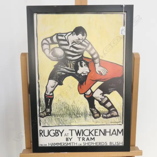 REPRODUCTION RUGBY PRINT - DAME LAURA KNIGHT H. 645 X W. 445