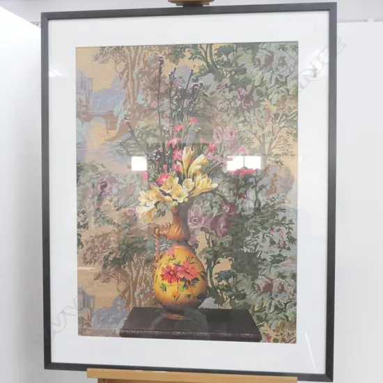 ALVIN PANKHURST EDITIONED (151/400) PRINT - VASE. FRAME 975 X 780.