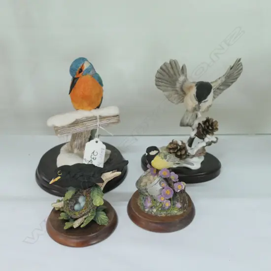BORDER FINE ARTS 4 BIRD FIGURES--RESIN