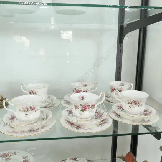 ROYAL ALBERT LAVENDER ROSE 6 TRIOS