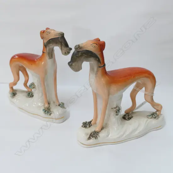 PAIR OF STAFFORDSHIRE DOGS 150MM H
