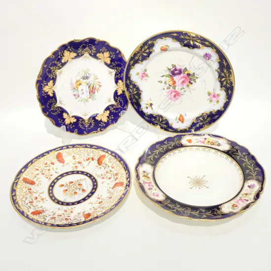 4 19THC QUALITY PLATES COALPORT ETC PAINTED FLORALS