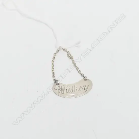 STG SILVER 'WHISKEY' LABEL, BIRMINGHAM 1927