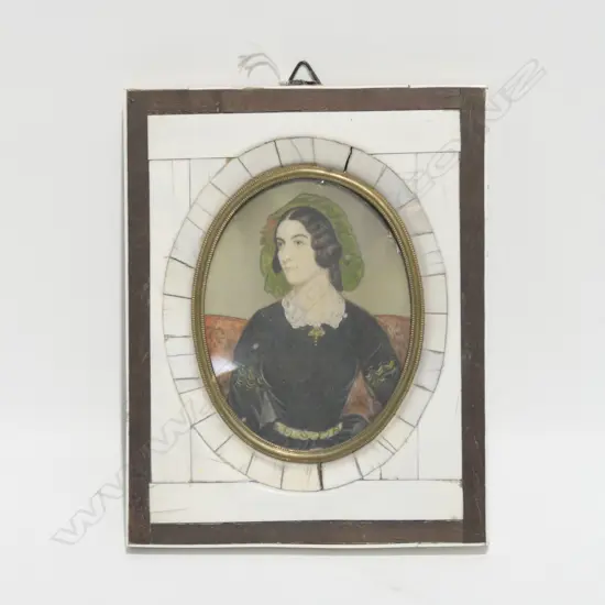 HAND PAINTED MINIATURE ON IVORY