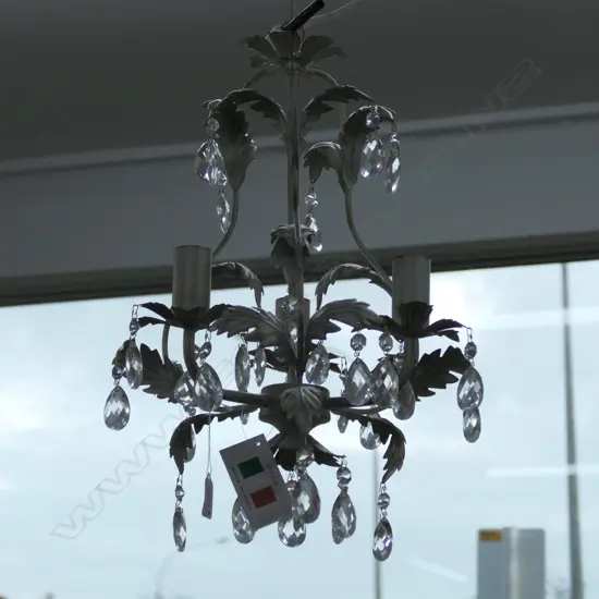 3 LIGHT ITALIAN CHANDELIER NEW IN BOX 450MM H