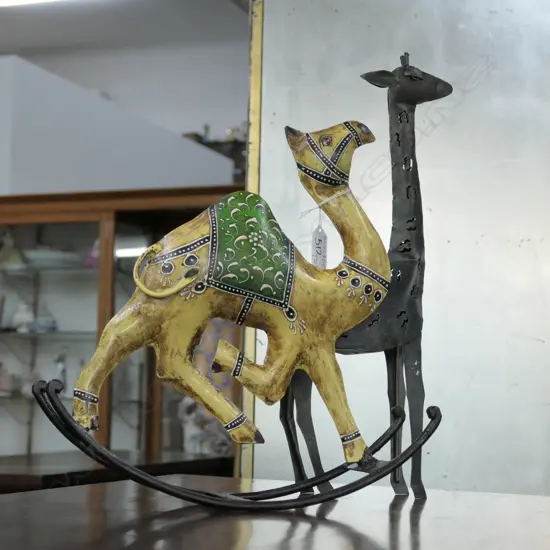 ROCKING CAMEL AND TEALIGHT GIRAFFE 400MM H