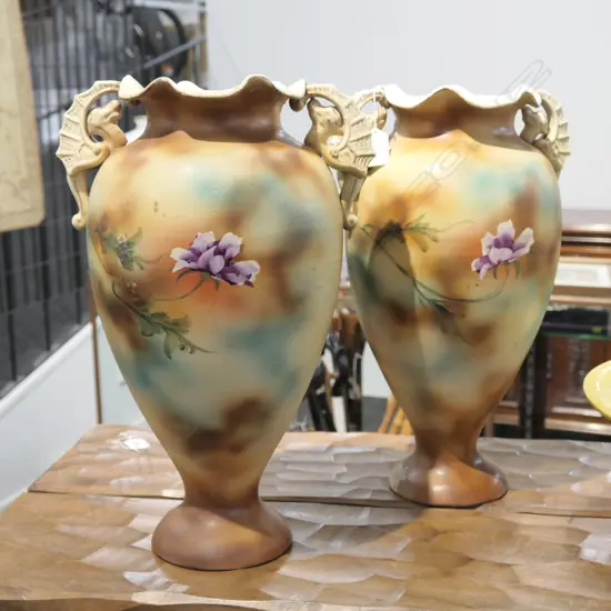 PAIR OF VICTORIAN VASES 410MM H