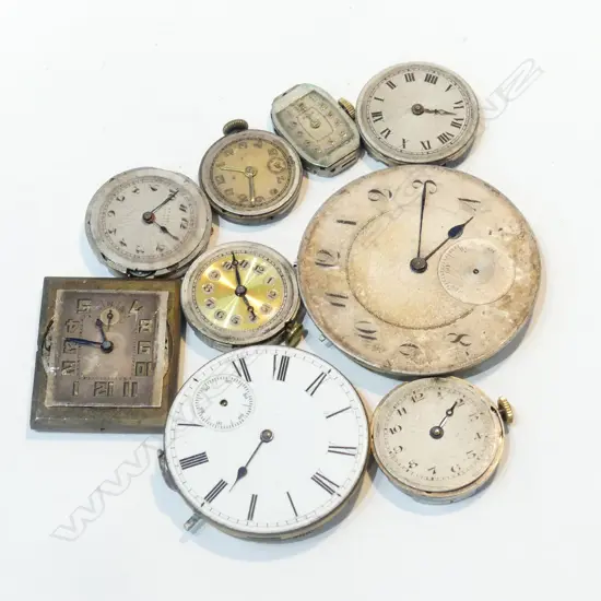 9 ASST WRIST AND POCKET WATCH MOVEMENTS