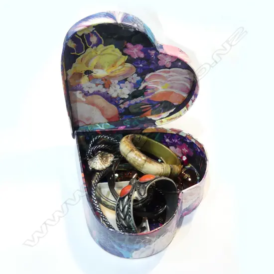 HEART SHAPE BOX WITH ASSORTED JEWELLERY