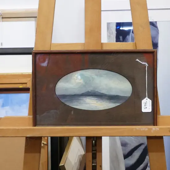 ANTIQUE WATERCOLOUR RANGITOTO A/U 105 X 195