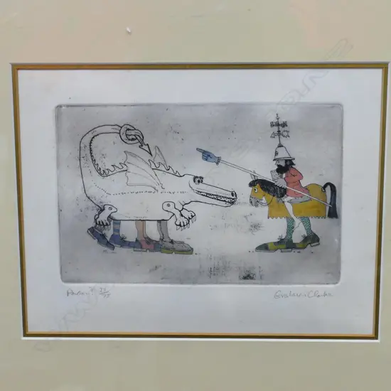 GRAHAM CLARKE (UK) LIMITED EDITION ETCHING 'PARDON?' 
