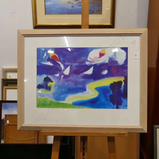 JANE EVANS, PRINT, KITE DAY, SUMMER, NELSON 1988