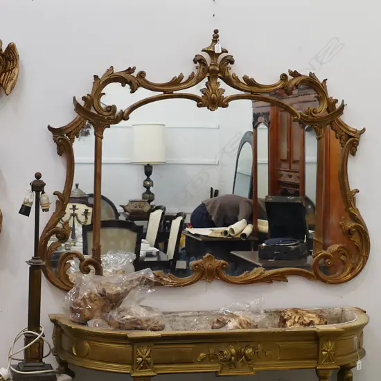 GORGEOUS ITALIAN OVER-MANTLE MIRROR H 1000MM W 1350MM