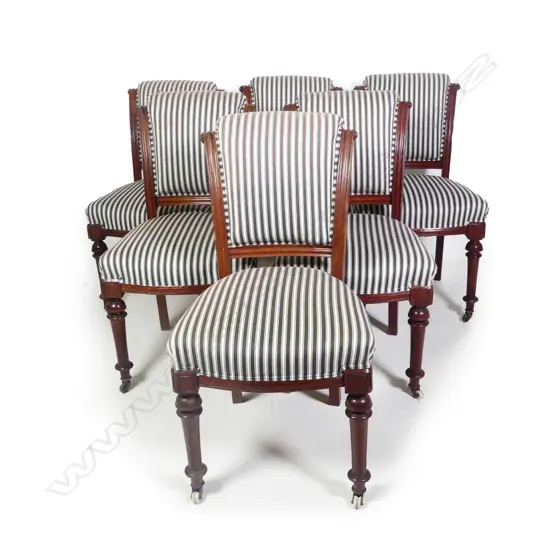 SIX EDWARDIAN DINING CHAIRS