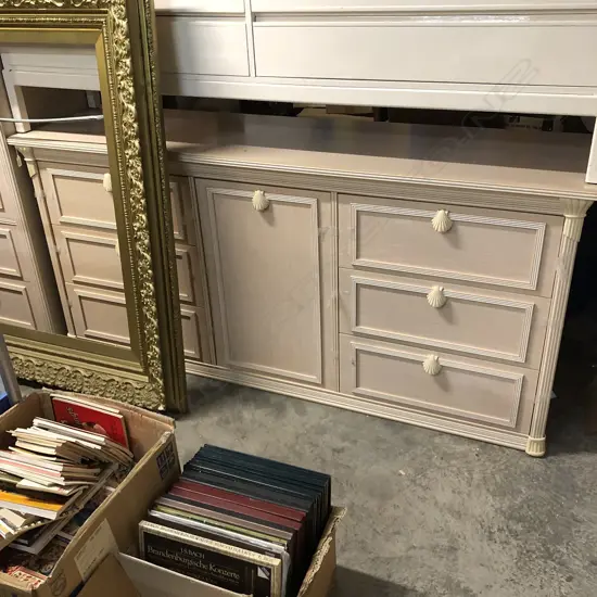 ITALIAN 6 DRAWER CHEST OF DRAWERS  WITH CENTRAL CUPBOARD L 1820 MM