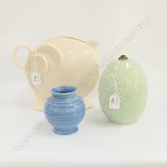 CROWN DEVON LAMP BASE/C/WARE + PALM JUG  H 200 MM