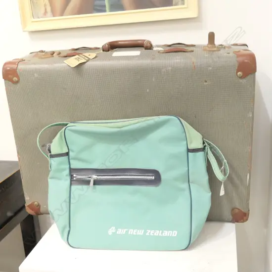 LG VINTAGE SUITCASE AND RETRO AIR NEW ZEALAND CARRYON BAG