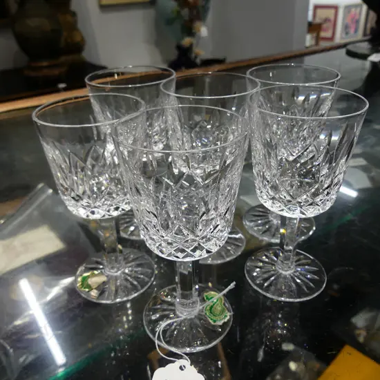 6 WATERFORD SHERRY GLASSES 110MM H