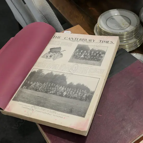 2  BOUND VOLS PHOTOS CANTERBURY TIMES 1906+08