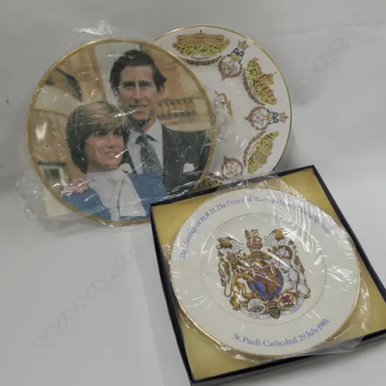 3 DIANA AND CHARLES PLATES 