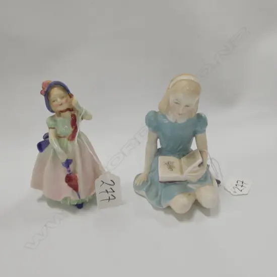 2 R/DOULTON FIGURES ALICE + BABIE H110 MM
