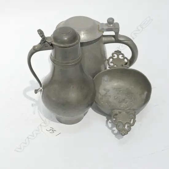 3 PEWTER PIECES