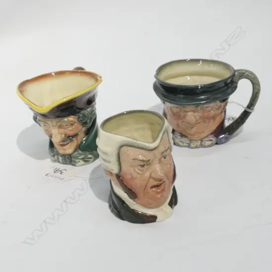 3 R/DOULTON ASST TOBY JUGS H 80 MM