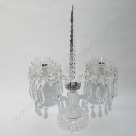 WATERFORD CRYSTAL DOUBLE ARMS CANDELABRA