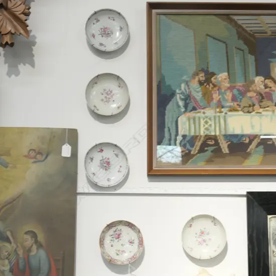 5 18TH CENT. ENGLISH PORCELAIN SAUCER DISHES