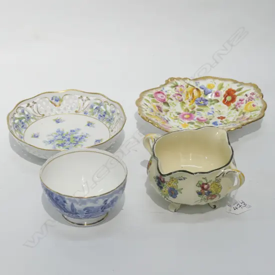 4 PCES CHINA; HAMMERSLEY DISH, SUTHERLAND BOWL, R. DOULTON JUG, GERMAN BOWL