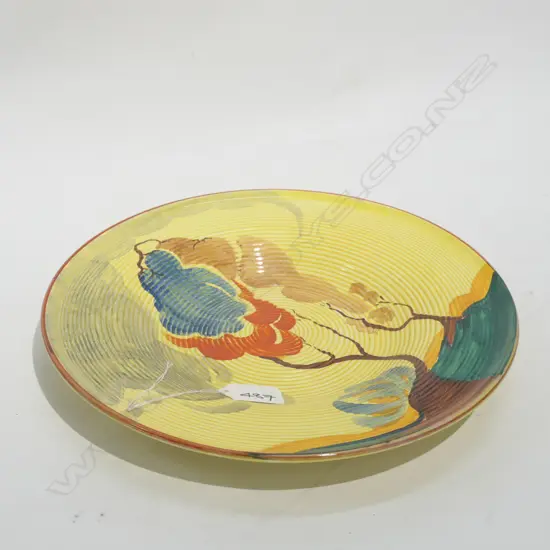 BESWICK PLATE WITH CLARICE CLIFF STYLE DECORATION D 280 MM