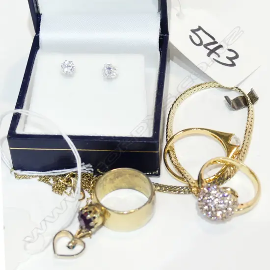 ASST. FAUX DIAMONDS, CZ STUDS ETC