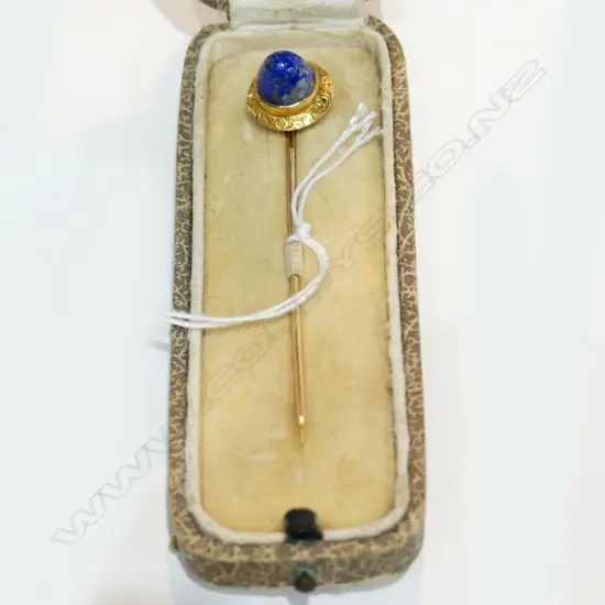 LAPIS & GOLD VICTORIAN TIE PIN 