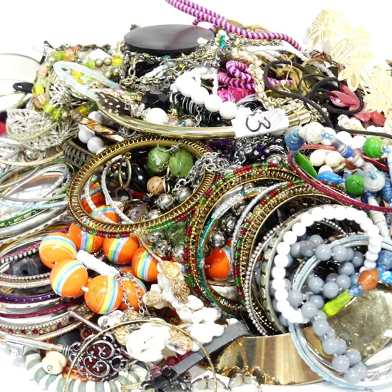 LARGE CONTAINER OF COSTUME JEWELLERY