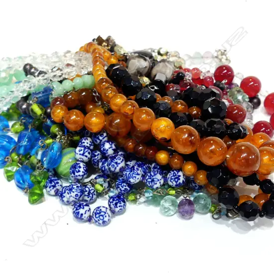 ASSORTED BEAD NECKLACES ETC