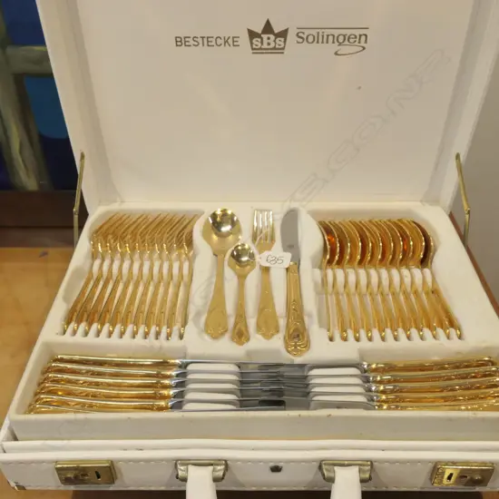 72 PCE SOLINGEN 24 CT PLATED CUTLERY IN CASE