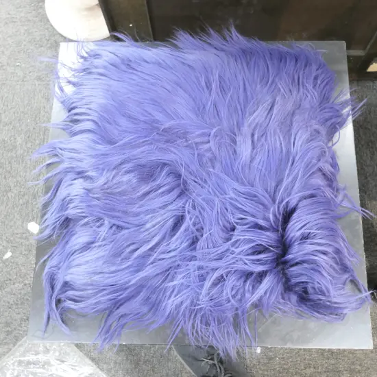 MONGOLIAN GOAT BLUE DYED CUSHION COVER